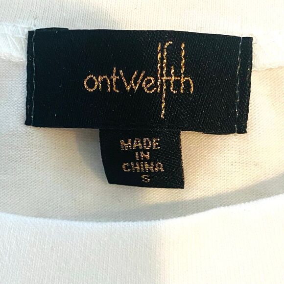 On Twelfth Emdroidered Beaded Striped Butterfly Sleeveless Tank Top White Small - Picture 5 of 6